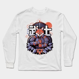 Samurai Fox - Cute Animal Warrior Gift Long Sleeve T-Shirt